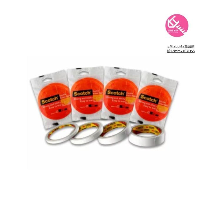 3M 200-12雙面膠紙12mmx10YDS