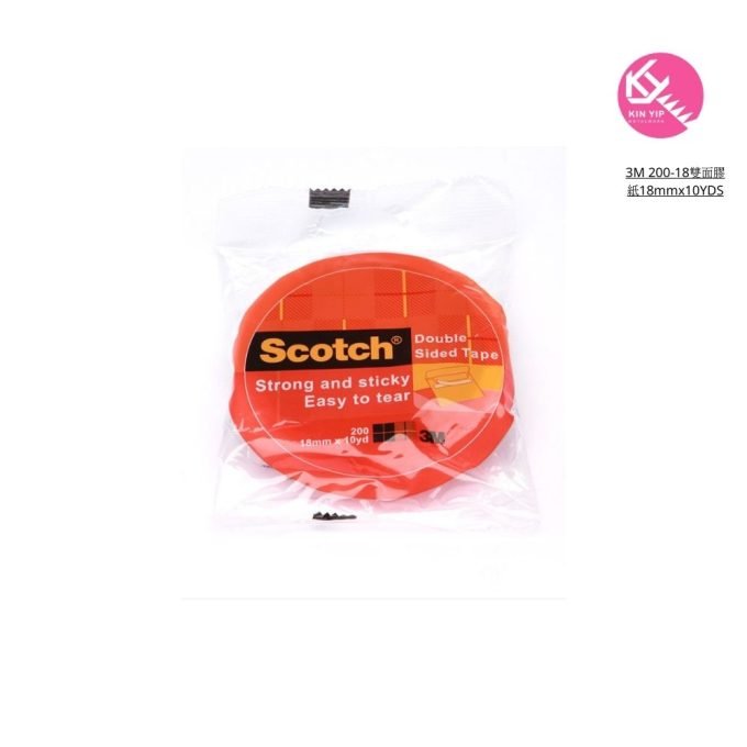 3M 200-18雙面膠紙18mmx10YDS