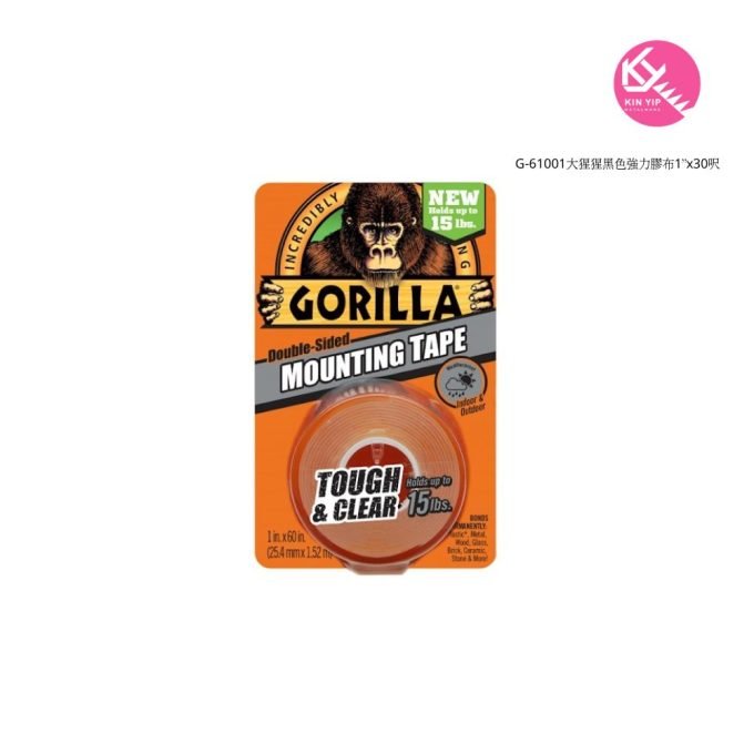 Gorilla Glue 美國大猩猩 G-61001 黑色強力膠布1”x30呎